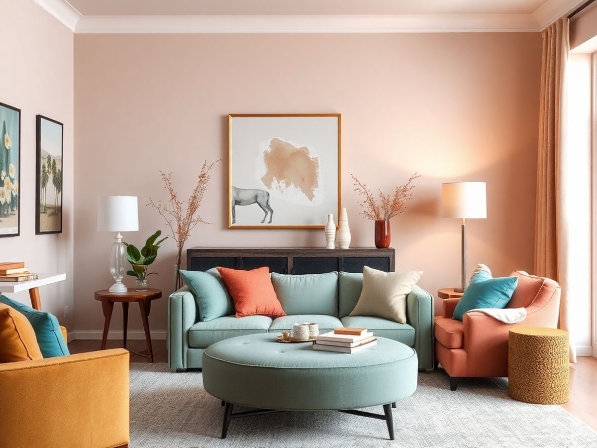 Culori armonioase într-un interior elegant.